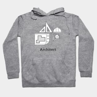 Architecture Icons Black and White Hoodie